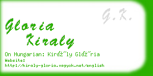 gloria kiraly business card